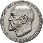 Thematische Medaillen. Medailleure. Bernhart, Josef (1883-1967). 
Einseitige Silbergussmedaille 1940. Auf den 85. Geburtstag des Numismatikers Prof. ...