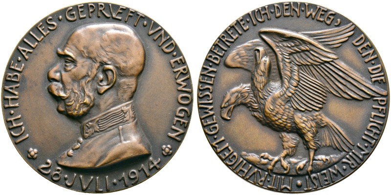 Thematische Medaillen. Medailleure. Goetz, Karl (1875-1950). 
Bronzegussmedaill...