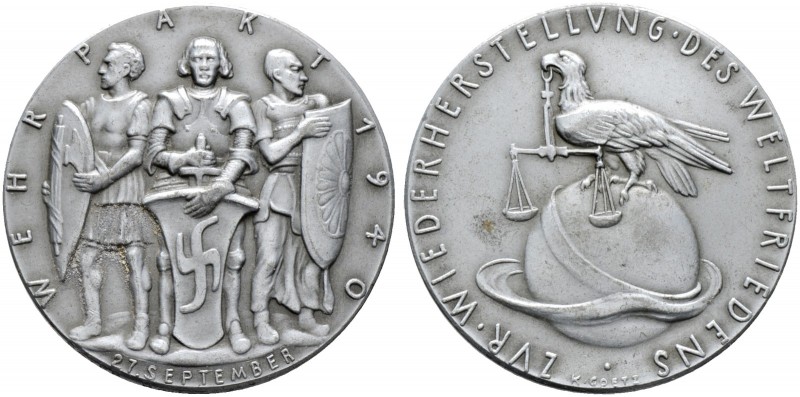 Thematische Medaillen. Medailleure. Goetz, Karl (1875-1950). 
Weißmetallmedaill...