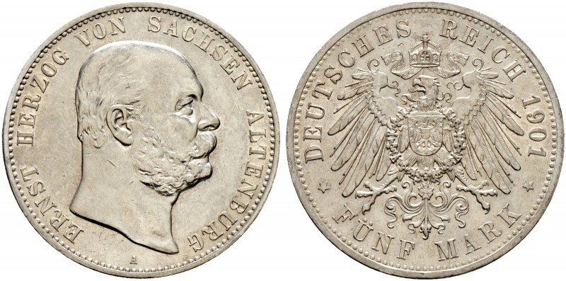 Deutsche Münzen und Medaillen ab 1871. Silbermünzen des Kaiserreiches. SACHSEN-A...