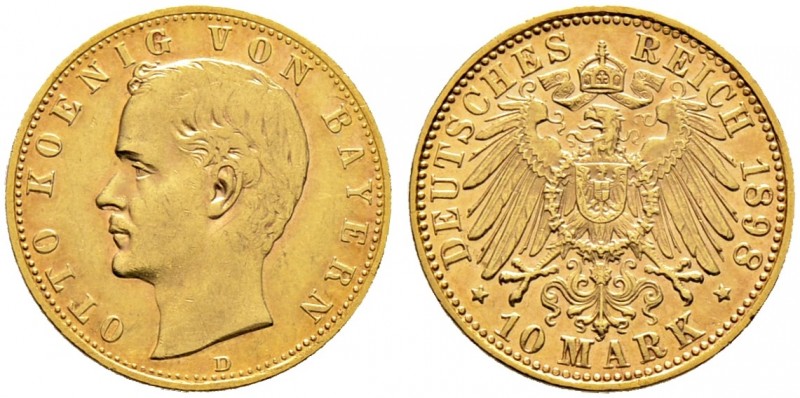 Deutsche Münzen und Medaillen ab 1871. Reichsgoldmünzen. BAYERN. Otto 1886-1913 ...
