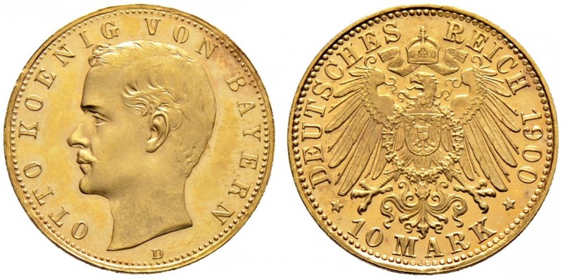 Deutsche Münzen und Medaillen ab 1871. Reichsgoldmünzen. BAYERN. Otto 1886-1913 ...
