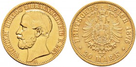 Deutsche Münzen und Medaillen ab 1871. Reichsgoldmünzen. BRAUNSCHWEIG. Wilhelm 1831-1884 
20 Mark 1875 A. J. 203.
leichte Kratzer, sehr schön