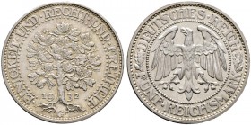 Deutsche Münzen und Medaillen ab 1871. Weimarer Republik. 
5 Reichsmark 1932 G. Eichbaum. J. 331.
leichte Tönung, vorzüglich-Stempelglanz