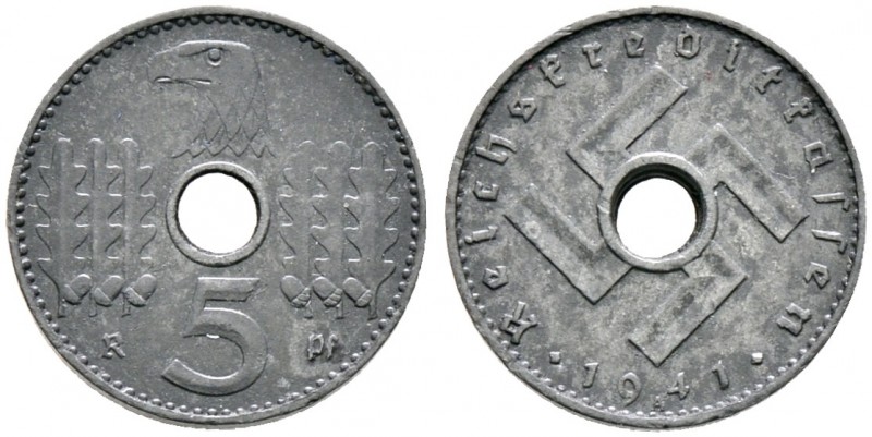 Deutsche Münzen und Medaillen ab 1871. Besetzte Gebiete (Zweiter Weltkrieg). Aus...