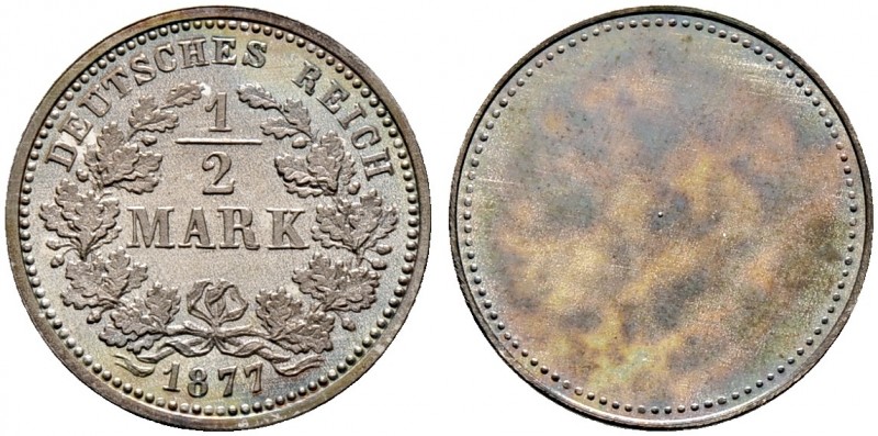 Deutsche Münzen und Medaillen ab 1871. Münzproben des Deutschen Reiches. 
1/2 M...