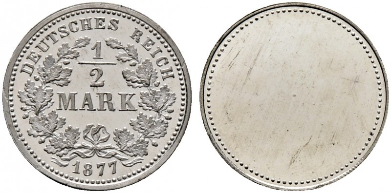 Deutsche Münzen und Medaillen ab 1871. Münzproben des Deutschen Reiches. 
1/2 M...