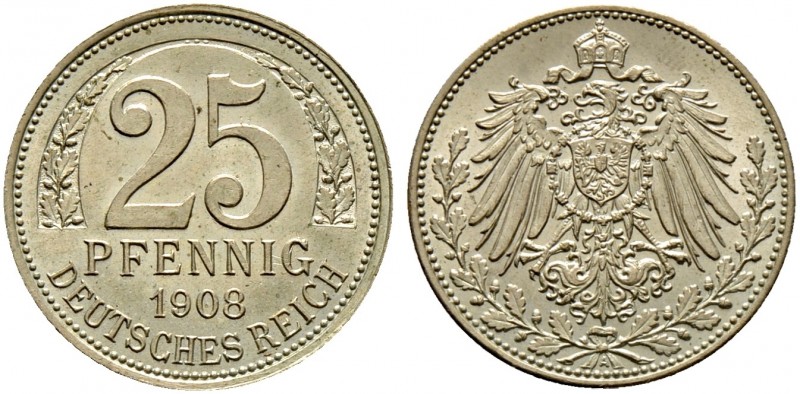 Deutsche Münzen und Medaillen ab 1871. Münzproben des Deutschen Reiches.
25 Pfe...