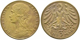 Deutsche Münzen und Medaillen ab 1871. Münzproben des Deutschen Reiches. 
3 Reichsmark-Probe in Bronze 1925. Wie vorher. Schaaf 320a G3 (Stempel 2/4)...