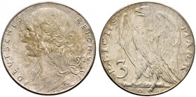 Deutsche Münzen und Medaillen ab 1871. Münzproben des Deutschen Reiches. 
3 Reichsmark-Probe in versilberter Bronze 1925. Mit Münzzeichen D. Stempel ...