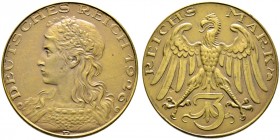 Deutsche Münzen und Medaillen ab 1871. Münzproben des Deutschen Reiches. 
3 Reichsmark-Probe in Bronze 1926. Wie vorher. Schaaf 320a G5 (Vs-Stempel 1...