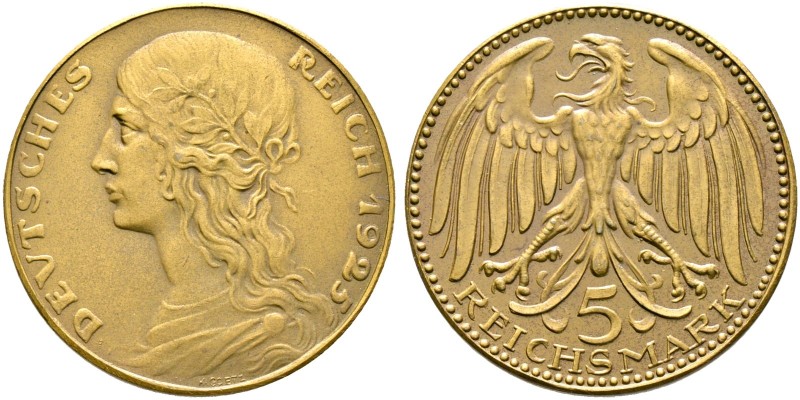 Deutsche Münzen und Medaillen ab 1871. Münzproben des Deutschen Reiches. 
5 Rei...