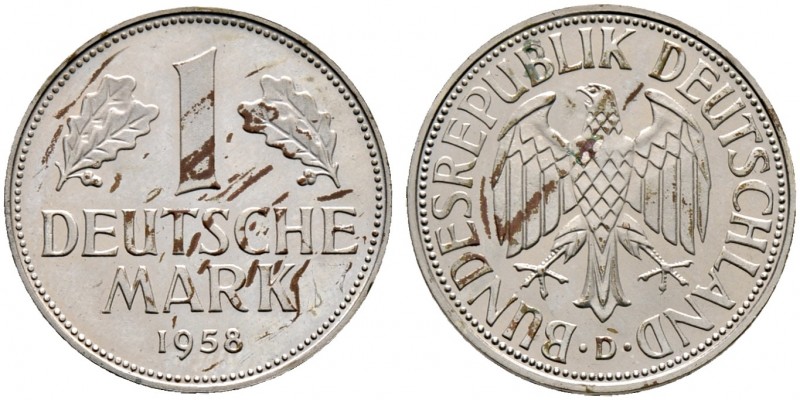 Deutsche Münzen und Medaillen ab 1871. Bundesrepublik Deutschland. 
1 Deutsche ...
