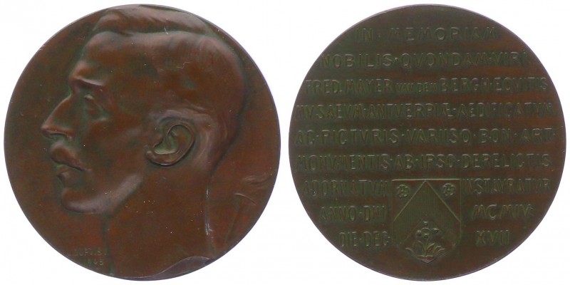 Bronzemedaille, 1903
Belgien. auf Mayer Van den Bergh (1858-1901), Kunstsammler,...