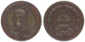 Kupfermedaille, 1887
Bulgarien. auf die Thronbesteigung von Fürts Ferdinand V.. 7,17g
vz/stgl