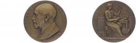 Bronzemedaille, 1935
Dänemark. CHRISTENSEN, Frederik *1866 +1935, (v. H. Salomon) a.d. 50jährige Jubiläum d. Bestehens der Numismatischen Vereinigung,...