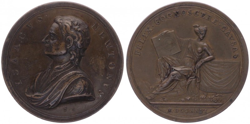 Kupfermedaille, 1726
Deutschland, Hannover. auf Sir Isaac Newton, Physiker, Math...