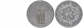 Zinnmedaille, 1846
Deutschland. auf die Gründung der Stadt durch Kaiser Karl den Großen, Dm 41mm.. 23,61g
vz