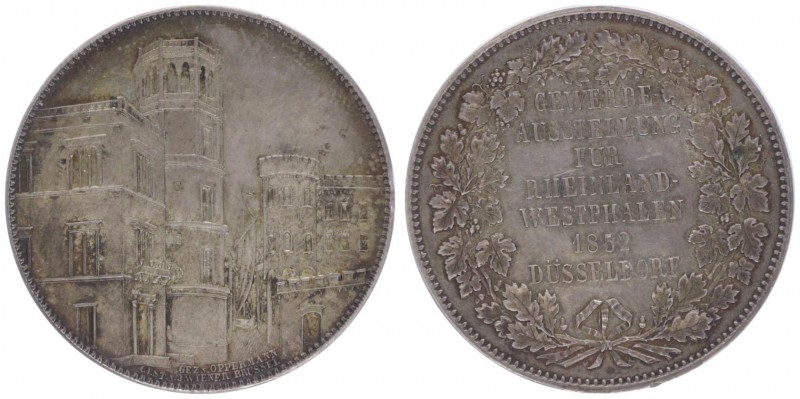 Silbermedaille, 1852
Deutschland, Düsseldorf. auf die Gewerbeausstellung Rheinla...