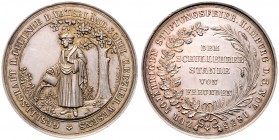 Silbermedaille, 1855
Deutschland, Hamburg. auf die 50jährige Stiftungsfeier der Freunde des vaterländischen Schul- und Erziehungswesens.. 28,67g
vz