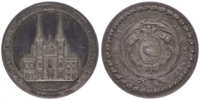 Stadt
Deutschland, Hamburg. Silbermedaille, 1856. von H. Lorenz, a. d. Einweihun...