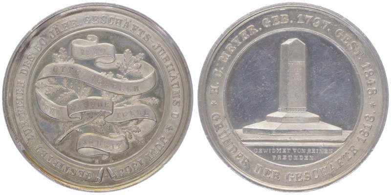 Stadt
Deutschland, Hamburg. Silbermedaille, 1868. von Lorenz, auf das 50jährige ...