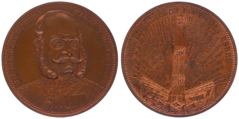 Wilhelm I. 1861 - 1888
Deutschland, Kaiserreich nach 1871. Kupfermedaille, 1871....