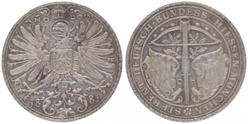 Wilhelm I. 1861 - 1888
Deutschland, Kaiserreich nach 1871. Silbermedaille, 1881....