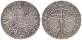 Wilhelm I. 1861 - 1888
Deutschland, Kaiserreich nach 1871. Silbermedaille, 1881. auf das VII. Deutsches Bundesschiessen München, Dm 38 mm.
26,94g
Steu...