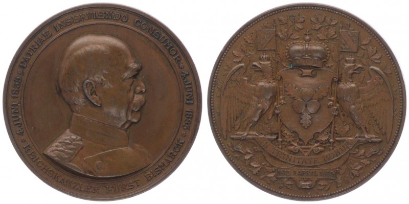 Fürst Otto von Bismarck 1815 - 1898
Deutschland, Kaiserreich nach 1871. Bronzeme...