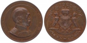 Fürst Otto von Bismarck 1815 - 1898
Deutschland, Kaiserreich nach 1871. Bronzemedaille, 1885. von K. Schwenzer, auf das 50-jährige Amtsjubiläum des Re...