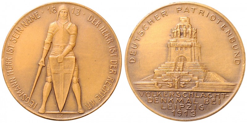 Bronzemedaille, 1913
Deutschland, Kaiserreich nach 1871. Völkerschlachtdenkmal i...