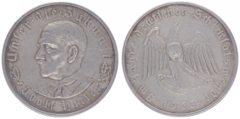 Silbermedaille, 1933
Deutschland, 3. Reich 1933 - 1945. unsigniert, von O. Glöck...