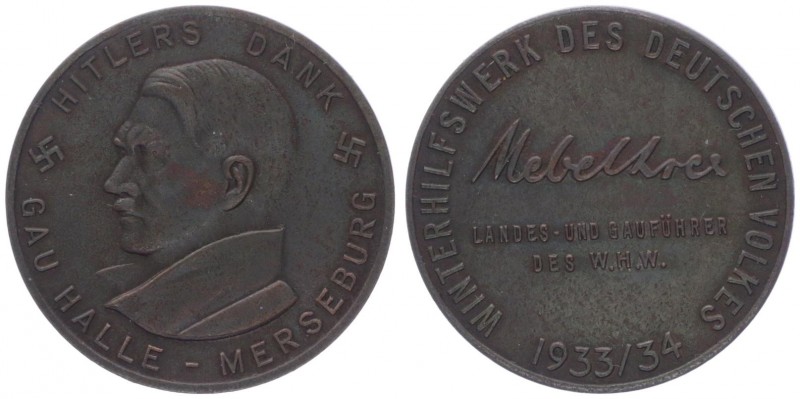 Bronzemedaille, 1934
Deutschland, 3. Reich 1933 - 1945. Winterhilfe, Hitler´s Da...