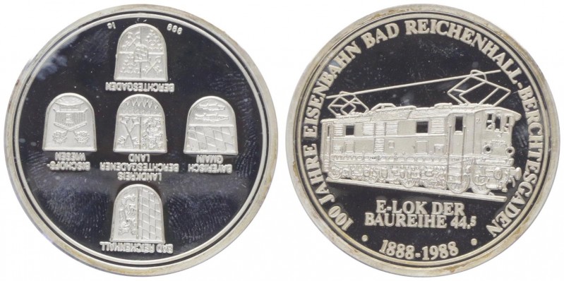 Silbermedaille, 1988
Deutschland, BRD. 100 Jahre Bahn Bad Reichenhall - Berchtes...