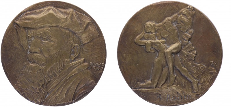 Bronzemedaille, 1967
Frankreich. die bärtige Büste des berühmten französischen B...