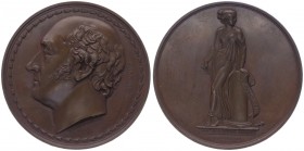 Kupfermedaille, 1826
Großbritanien - England. auf G. Canning, britischer Außenminister.. 112,15g
stgl