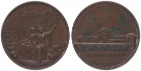 Kupfermedaille, 1862
Großbritanien - England. auf die Int. Ausstellung.. 42,20g
fleckig.
ss/vz
