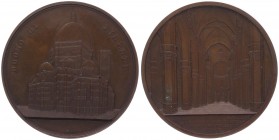 Victor Emanuel II. 1859 - 1861 - 1878
Italien, Florenz. Kupfermedaille, 1864. Kathedrale von Florenz mit beeindruckender hoher Kuppel von Brunelleschi...