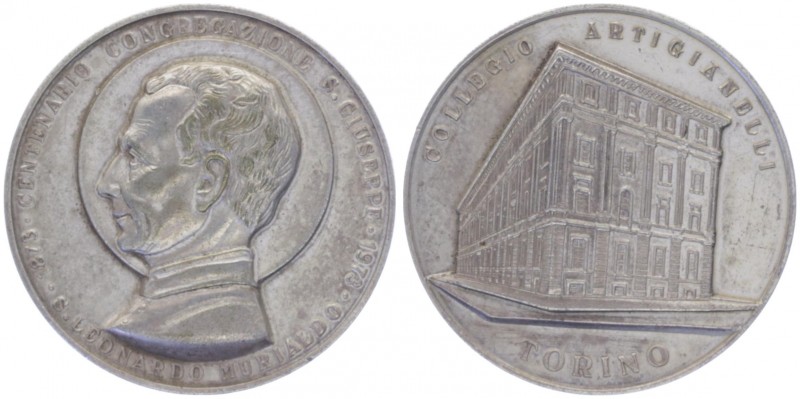 Bronzemedaille, 1973
Italien. versilbert, auf Leonardo Murinaldo.. 49,14g
vz