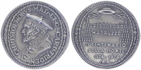 Silbermedaille, 1978
Italien. auf den 400sten Todestag von Christoph Madruzzo.. 45,89g
stgl