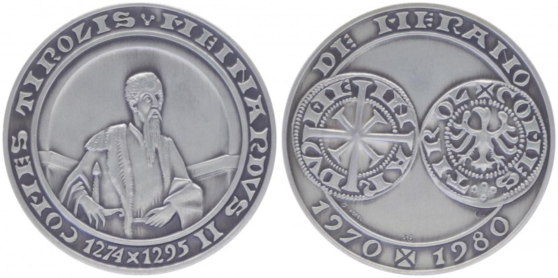 Ag + Cu Medaille, 1980
Italien. 2 Stück, Meran: des Münzklubs Meran, 10 jähriger...
