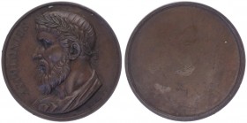 Bronzemedaille, o. Jahr
Italien. einseitig, auf Appolonius, griech. Philosoph.. 52,07g
ss/vz