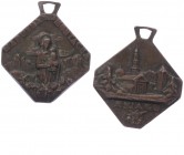 Bronzeanhänger, o. Jahr
Italien. auf die Madonna della Montagna, Asiaco.. 33,34g
ss/vz