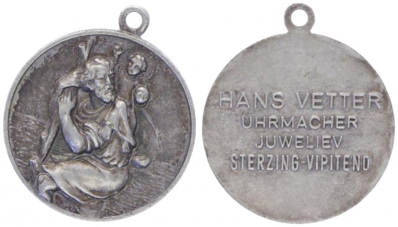 Br - Anhänger, o. Jahr
Italien. Sterzing, versilbert, an Öse, des Uhrmachers Han...