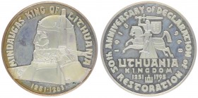Silbermedaille, 1968
Litauen. 50 Jahre Restorations Hilfe, Dm 38,5 mm.. 24,90g
stgl