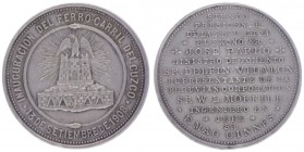 Silbermedaille, 1908
Peru. auf die Eröffnung der Cuzco Bahn.. 19,94g
vz