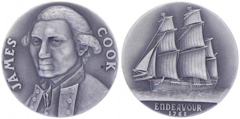 Silbermedaille, o. Jahr
Portugal. James Cook/ Endeavour 1768.. 35,93g
stgl