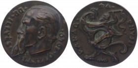 Bronzemedaille, 1949
Rumänien. auf Illyés Laszló, Uni Prof., Dm 70,5 mm.. 236,54g
vz