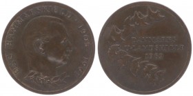 Bronzemedaille, 1961
Schweden. auf Dag Hammarskjold (1905 - 1961), UNO Generalsekretär.. 29,71g
vz